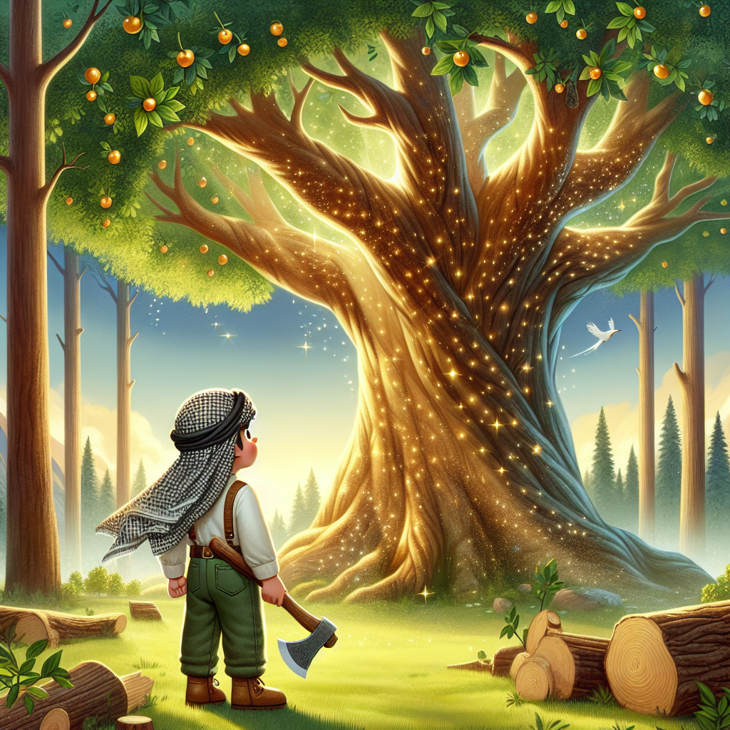 Fiaba del piccolo boscaiolo e l’albero magico