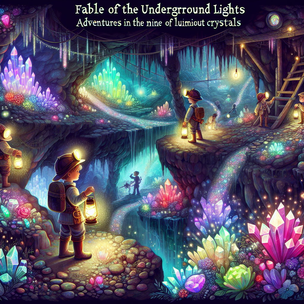 Fiaba delle Luci Sotterranee: Avventure nelle Miniere di Cristalli Luminosi