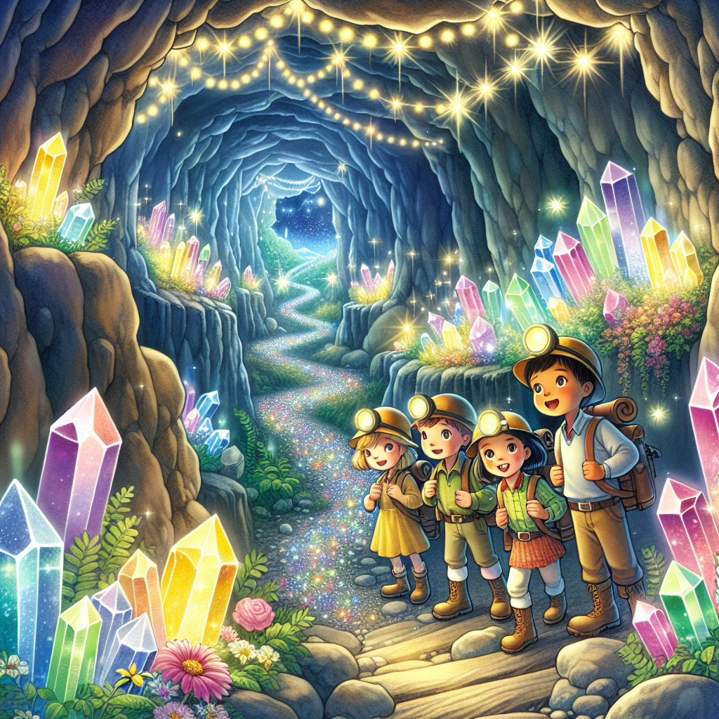 Fiaba delle Avventure nelle Miniere di Cristalli Luminosi