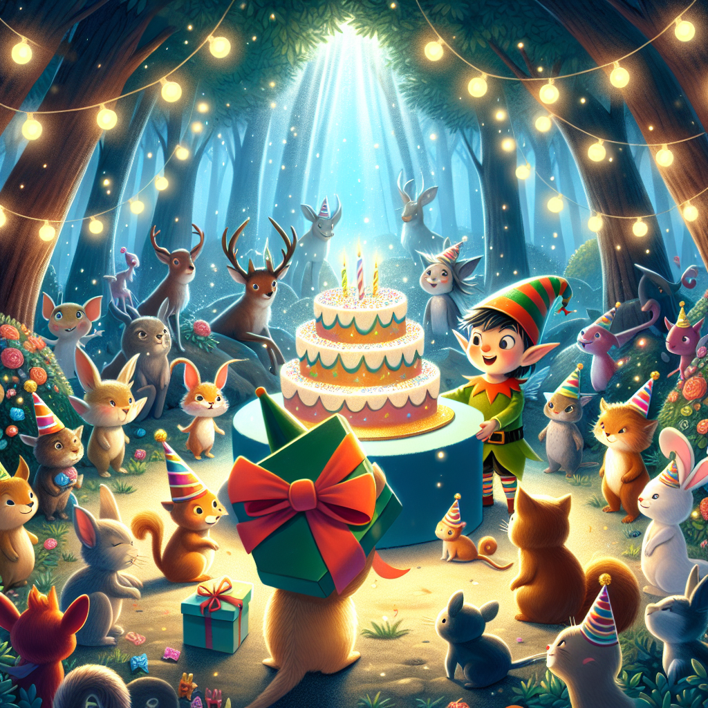 Fiaba di un Compleanno Speciale nel Bosco Incantato