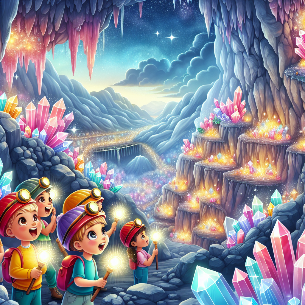 Fiaba delle Luccicanti Avventure nelle Miniere di Cristalli