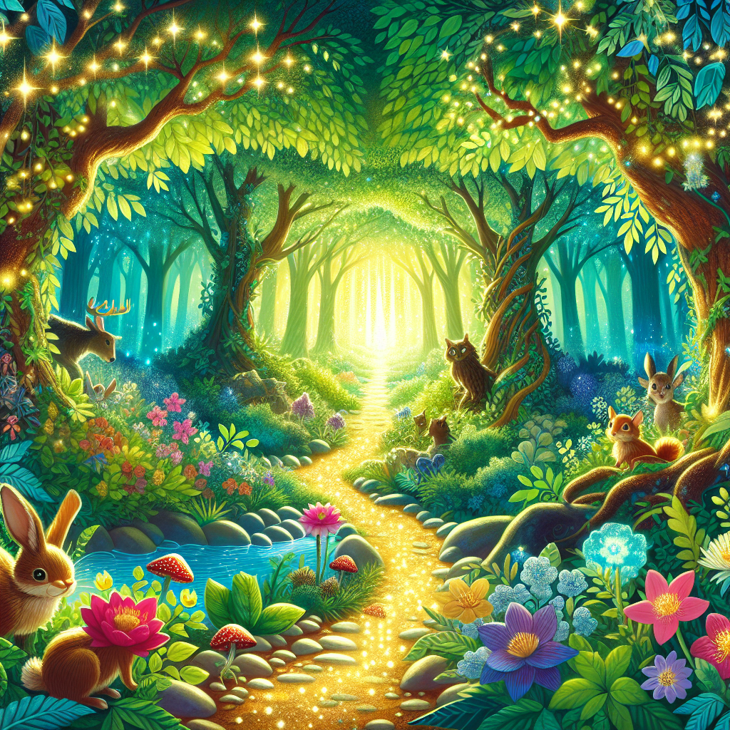 Fiaba del Tesoro Nascosto nel Bosco Incantato