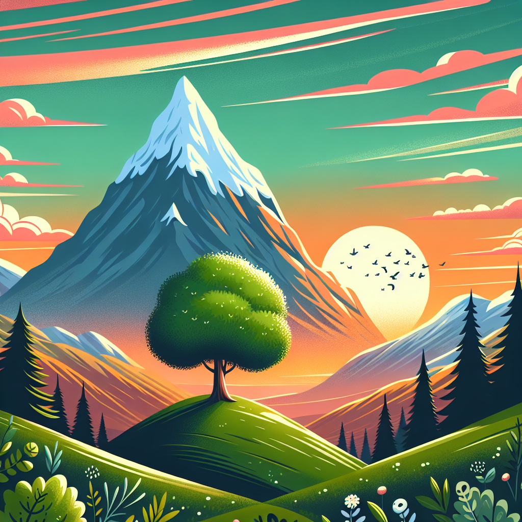 Fiaba del piccolo albero e della grande montagna