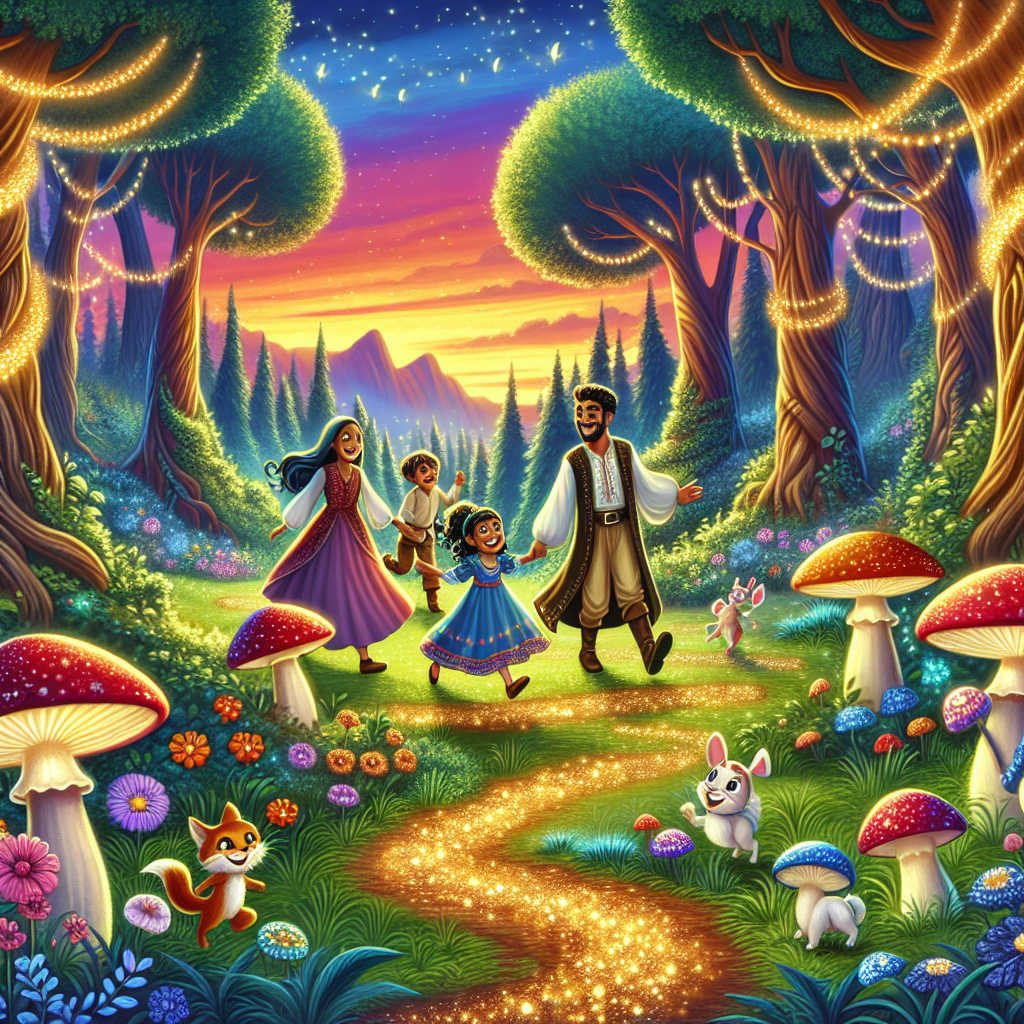 Fiaba della Famiglia Felice nel Bosco Incantato