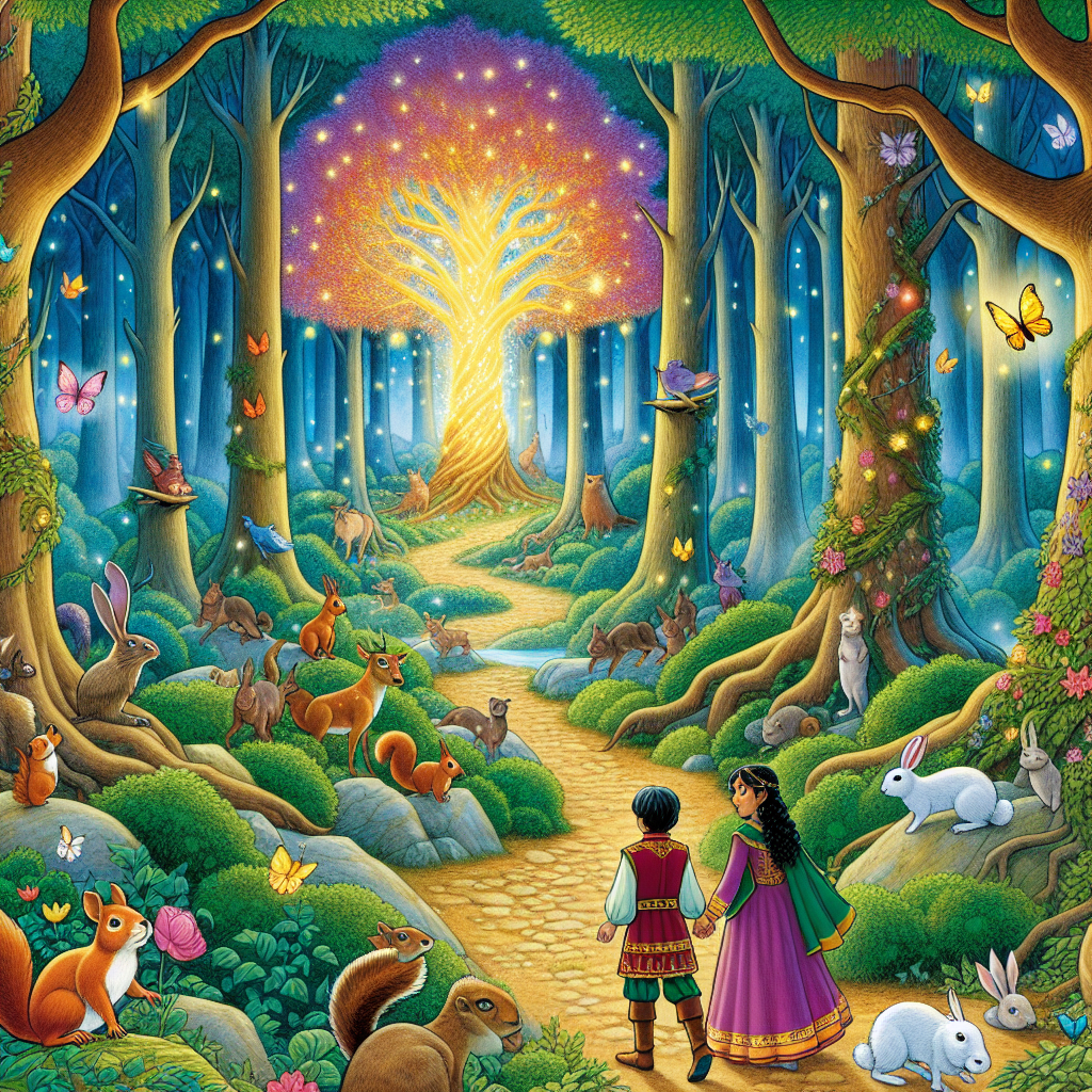 Fiaba delle Avventure in un Bosco Incantato