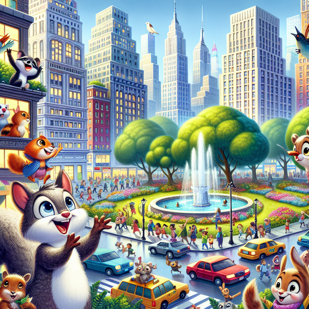 Fiaba: Gli Animali Esplorano la Grande Città