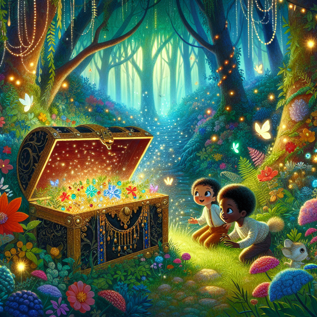Fiaba del Tesoro Nascosto nel Bosco Incantato