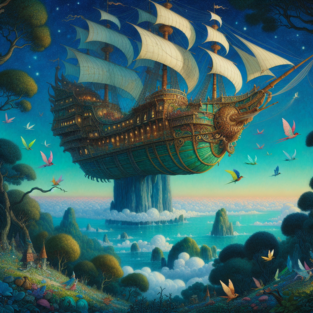 Fiaba dei Viaggi su Navi Volanti e le loro Avventure