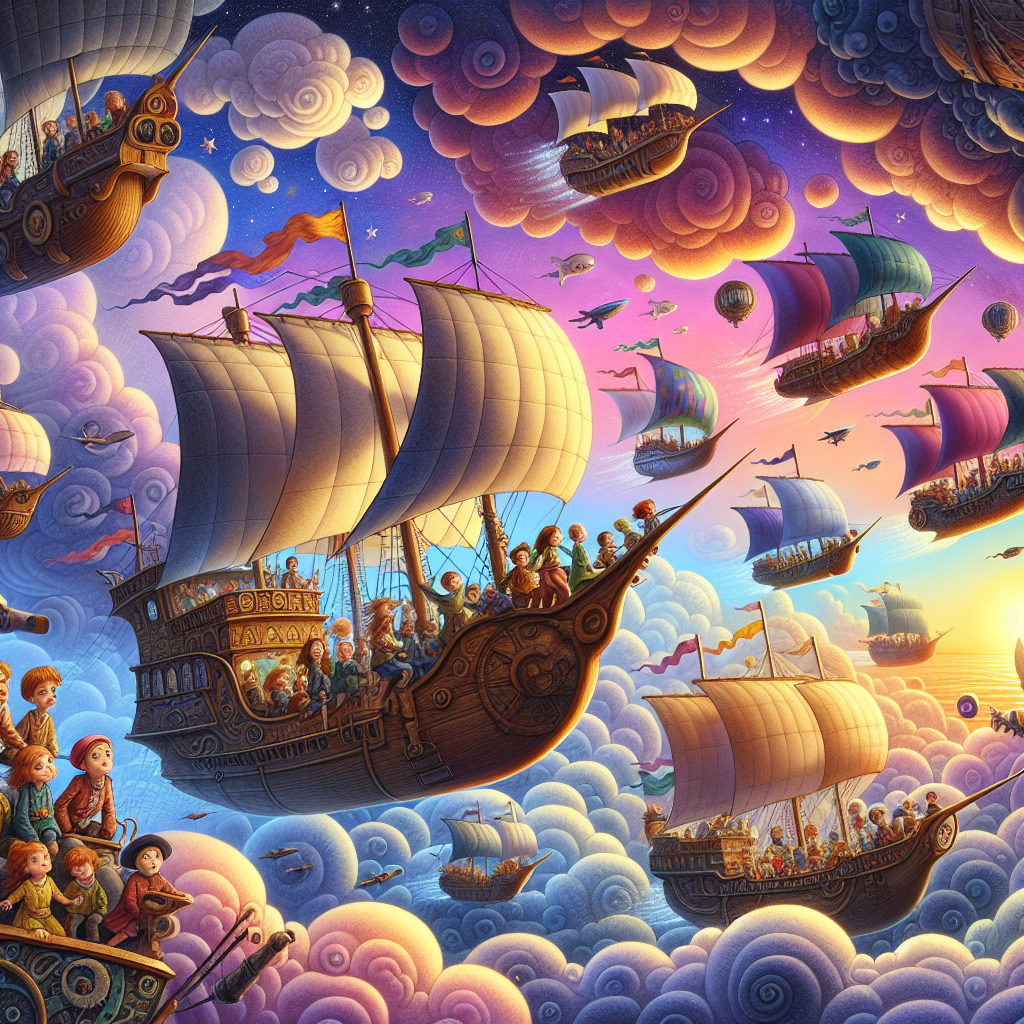 Fiaba delle Navi Volanti e le Loro Avventure