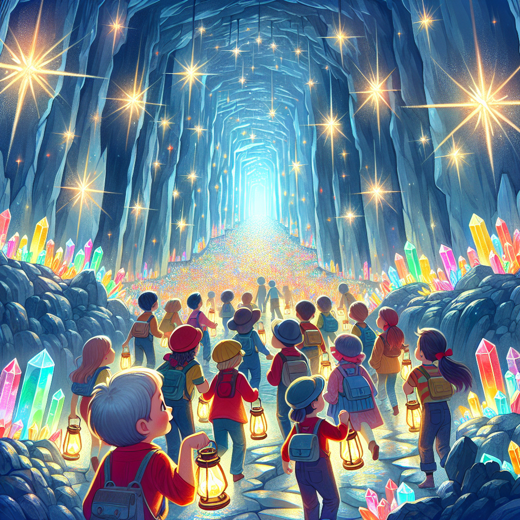 Fiaba delle Avventure nelle Miniere di Cristalli Luminosi