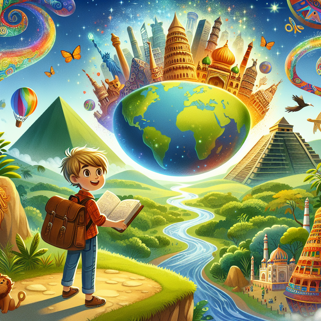 Fiaba del Viaggiatore Curioso e le Meraviglie del Mondo