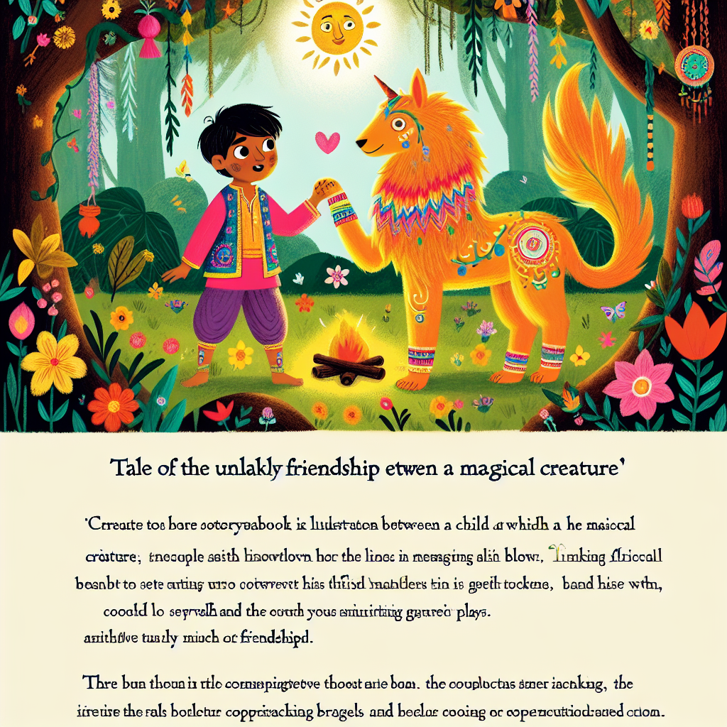 Fiaba dell’Amicizia Improbabile tra un Bambino e una Creatura Magica