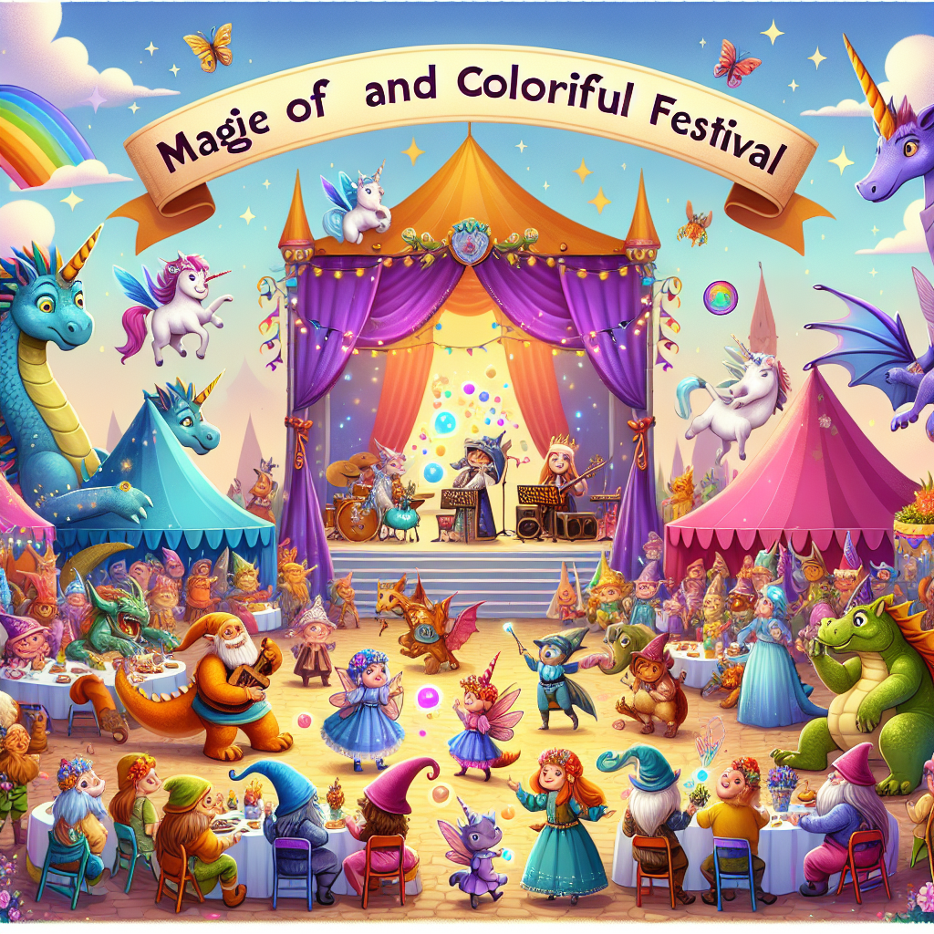Fiaba del Festival Magico e Colorato