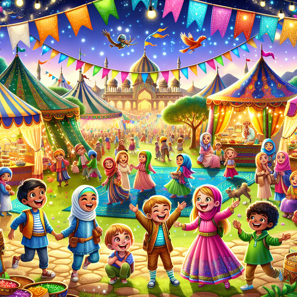 Fiaba delle Avventure nei Festival Magici e Colorati