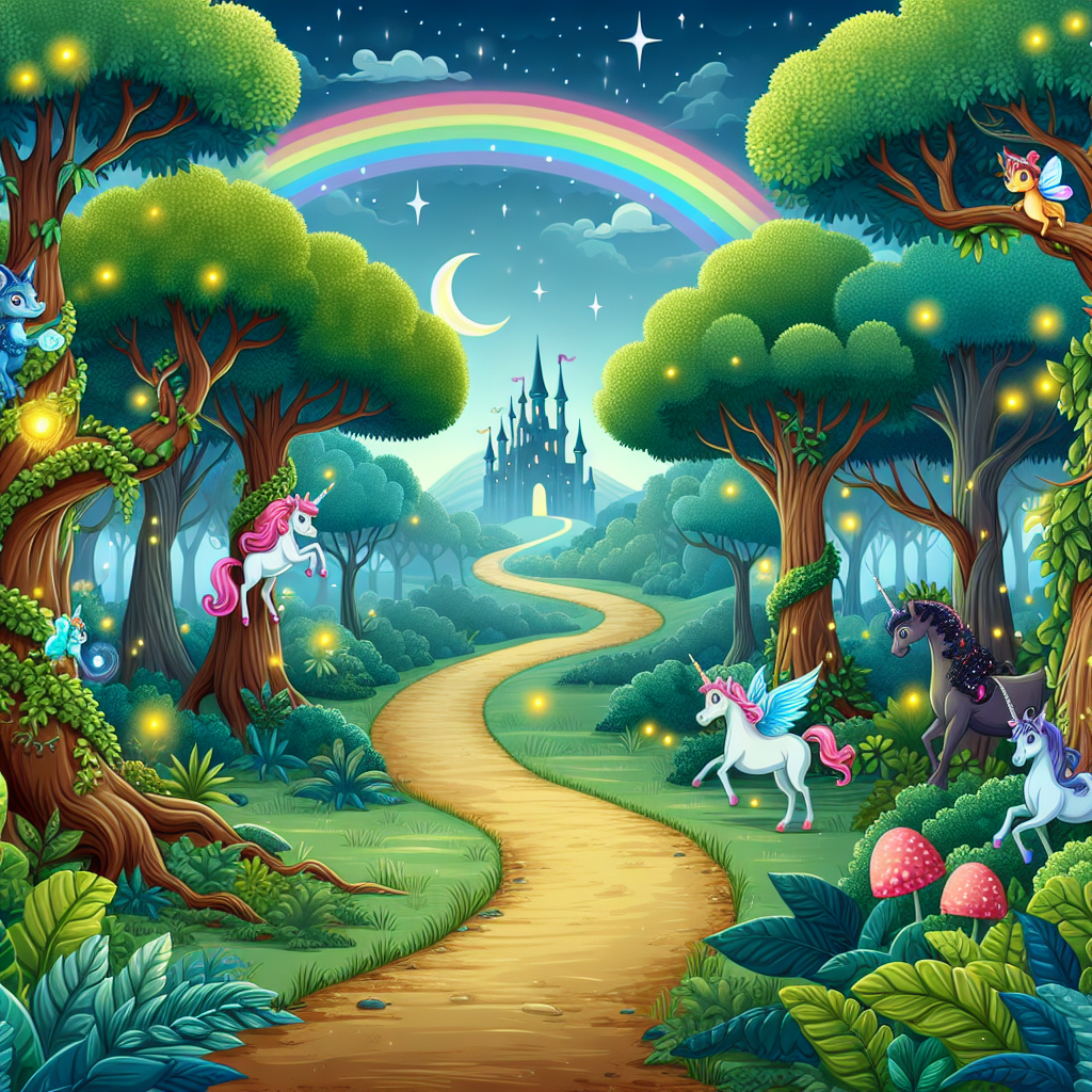 Fiaba delle Avventure in un Bosco Incantato