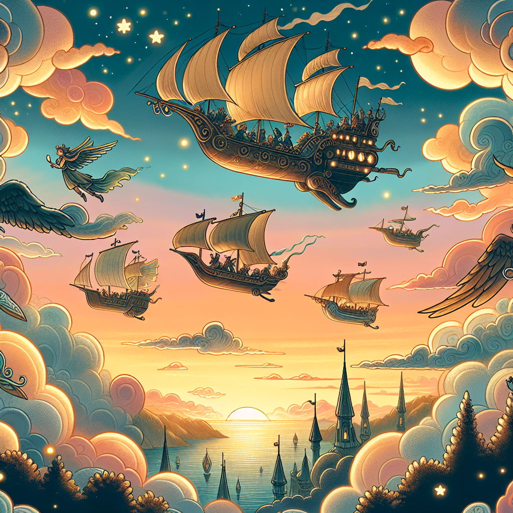 Fiaba delle Navi Volanti e le loro Avventure