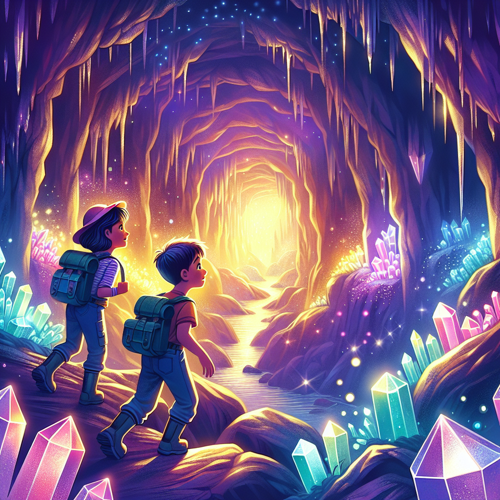 Fiaba delle Avventure nelle Miniere di Cristalli Luminosi