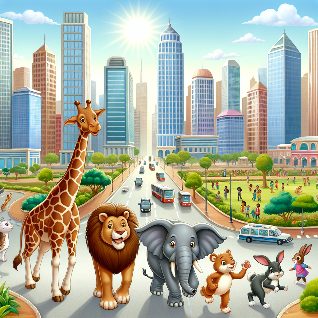 La Fiaba degli Animali che Esplorano la Grande Città