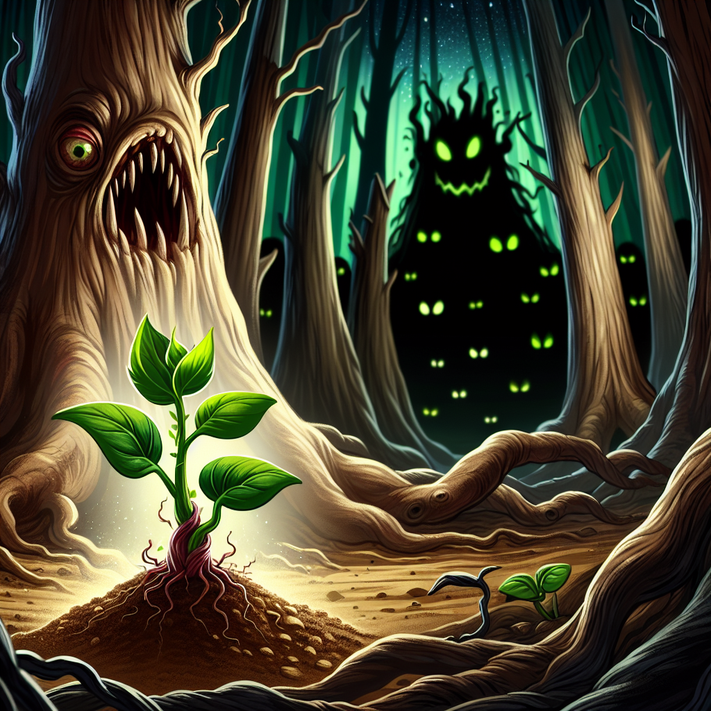 Fiaba del Piccolo Germoglio e la Foresta Ostile