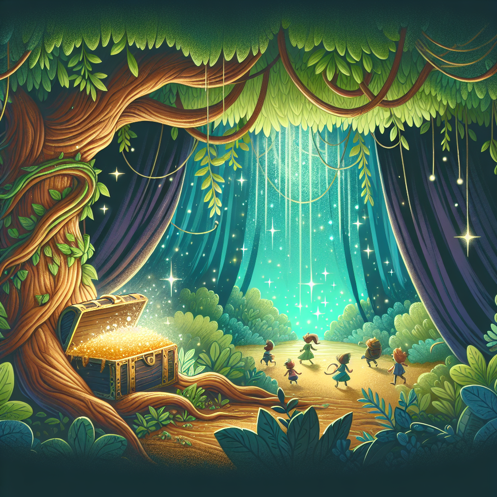 Fiaba del Tesoro Nascosto nel Bosco Incantato