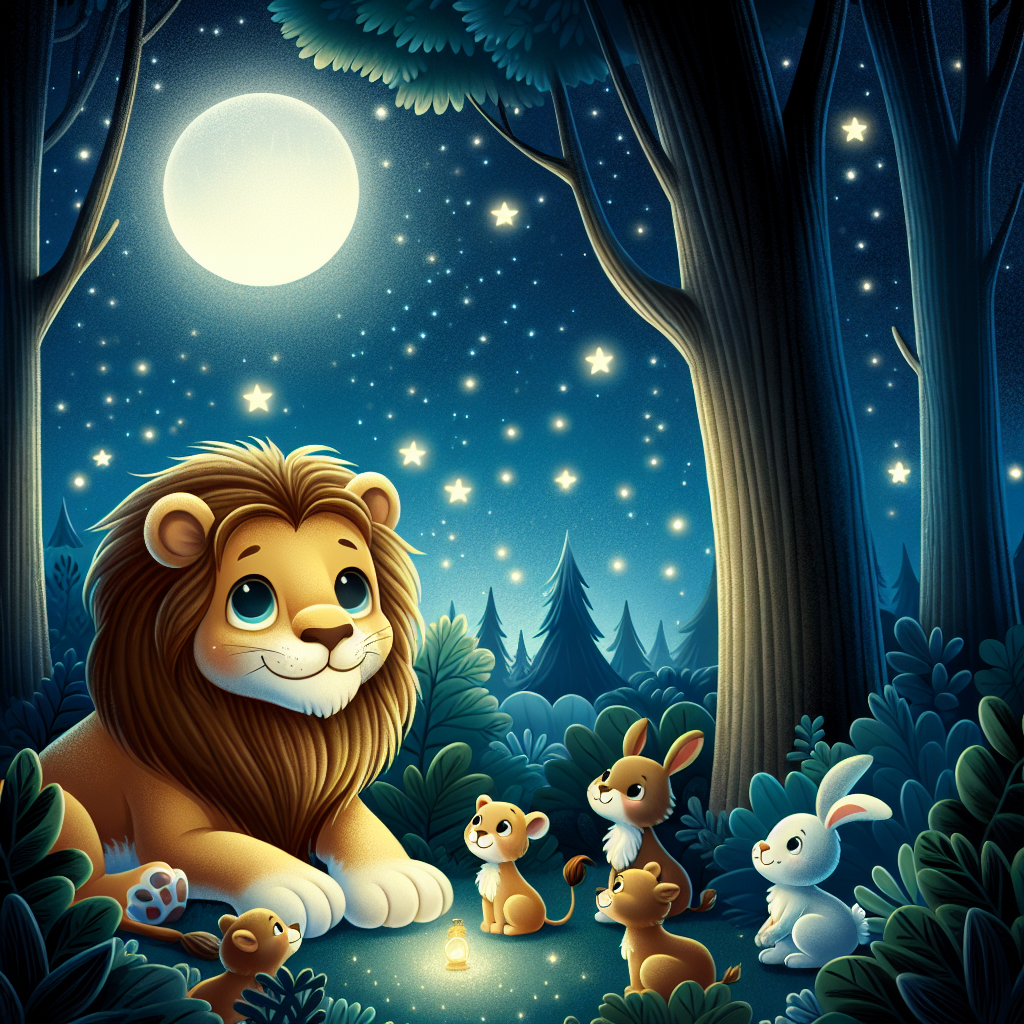 Fiaba del Leone Timido e del Coraggio Nascosto