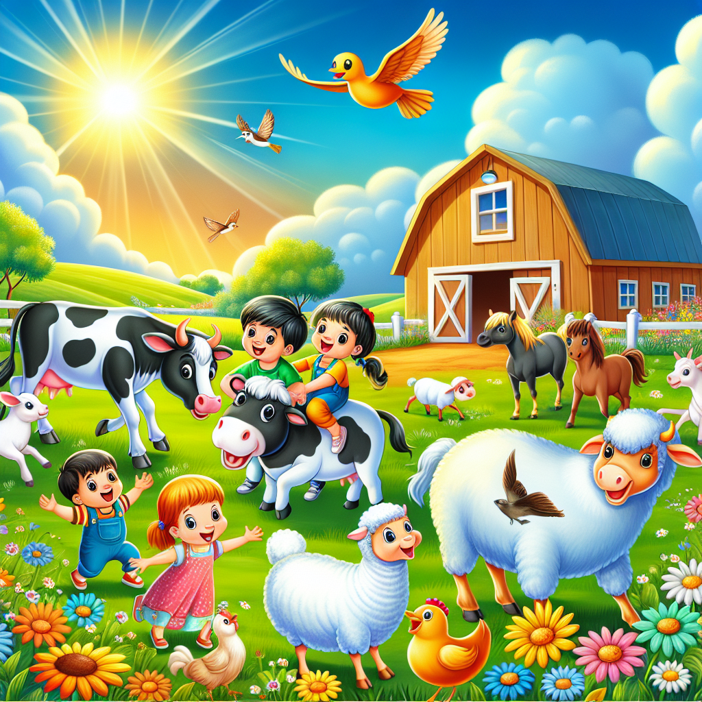 Fiaba della Fattoria Felice: Crescere e Imparare con gli Animali